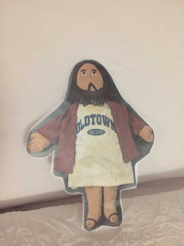 Flat Jesus Rests After Annual Conference
