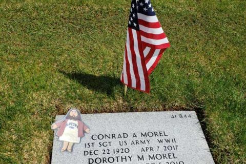 Flat Jesus Plants a Flag on Conrad's Grave