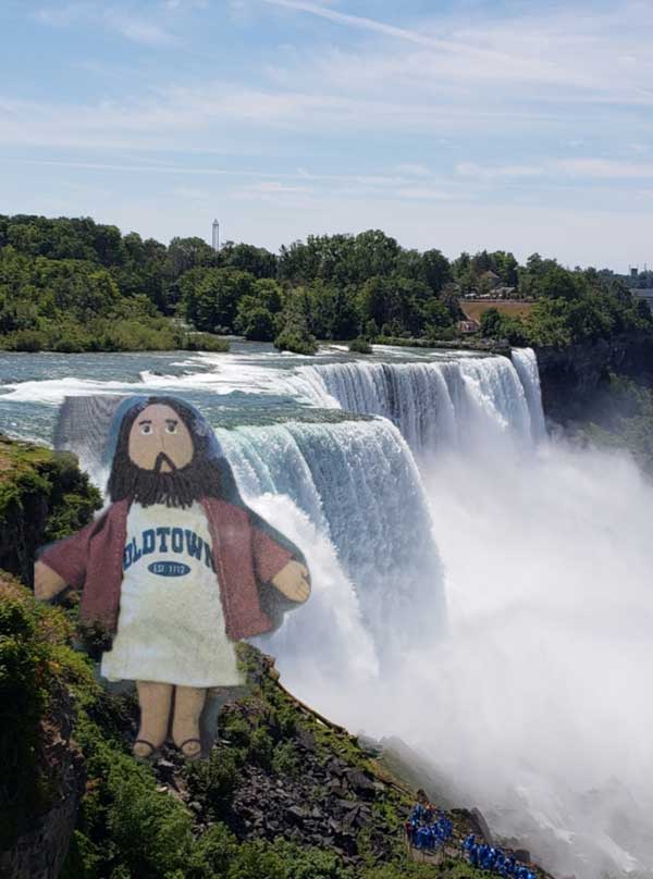 Flat Jesus at the Falls