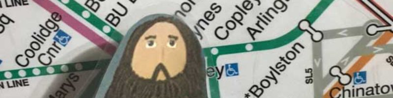 Flat Jesus Finds His Way on the T