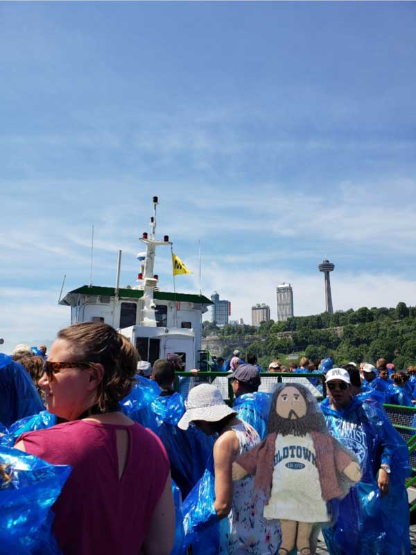 Flat Jesus Rides the Maid of the Mist