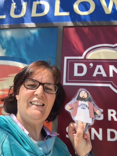 Flat Jesus at the Ludlow Plaza on the Pike