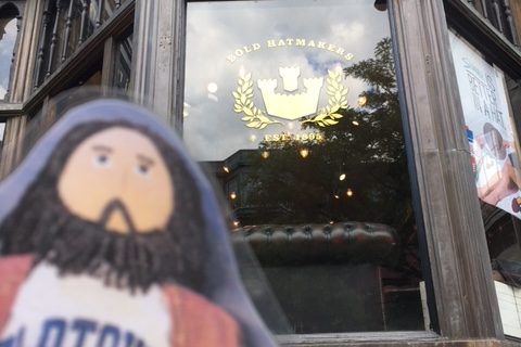 Flat Jesus Shopping in Boston