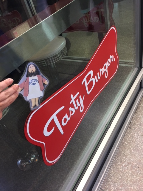 Flat Jesus Shopping in Boston